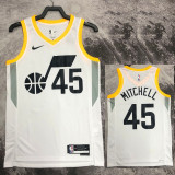 22/23 JAZZ MITCHELL #45 White Top Quality Hot Pressing NBA Jersey