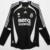 2006/2007 RMA Black Long Sleeve Retro Soccer Jersey