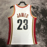 2003/2004 Cleveland Cavaliers JAMES #23 White Retro Top Quality Hot Pressing NBA Jersey