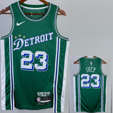 22/23 Pistons IVEY #23 Green City Edition Top Quality Hot Pressing NBA Jersey