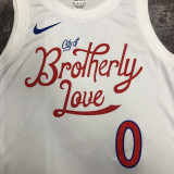 22/23 76ERS MAXEY #0 White City Edition Top Quality Hot Pressing NBA Jersey