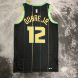 22/23 HORNETS OUBRE JR. #12 Black City Edition Top Quality Hot Pressing NBA Jersey