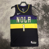 22/23 Pelicans WILLIAMSON #1 Black City Edition Top Quality Hot Pressing NBA Jersey