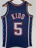 06/07 NETS KIDD #5 Dark Blue Retro Top Quality Hot Pressing NBA Jersey