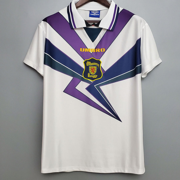 1994/1996 Scotland White Retro Soccer Jersey