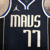 22/23 Dallas Mavericks DONCIC #77 Black Top Quality Hot Pressing NBA Jersey (Trapeze Edition)飞人版
