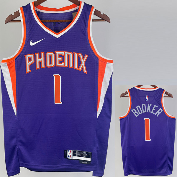 22/23 SUNS BOOKER #1 Purple Top Quality Hot Pressing NBA Jersey