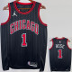 22/23 BULLS ROSE #1 Black Top Quality Hot Pressing NBA Jersey (Trapeze Edition) 飞人版