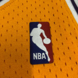 2007/2008 LAKERS BRYANT #24 Yellow Retro Top Quality Hot Pressing NBA Jersey (圆领）