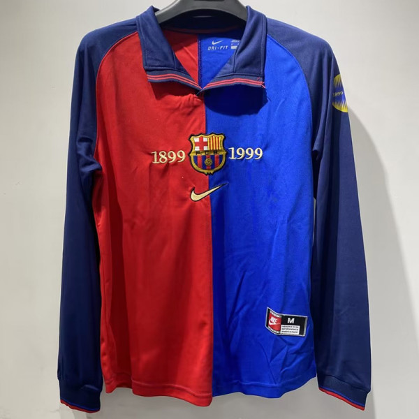 1999 BAR Home 100th Anniversary Version Long Sleeve Retro Soccer Jersey (长袖)