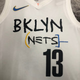 22/23 NETS HARDEN #13 White City Edition Top Quality Hot Pressing NBA Jersey