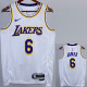 22/23 LAKERS JAMES #6 White Top Quality Hot Pressing NBA Jersey(圆领)