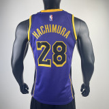 22/23 LAKERS HACHIMURA #28 Purple Top Quality Hot Pressing NBA Jersey (Trapeze Edition)