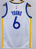 22/23 WARRIORS YOUNG #6 White Top Quality Hot Pressing NBA Jersey (V领)