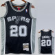 2000/2003 SA Spurs GINOBILI #20 Black Retro Top Quality Hot Pressing NBA Jersey