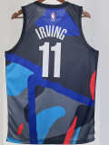 23/24 NETS IRVING #11 Blue Black City Edition Top Quality Hot Pressing NBA Jersey