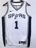 22/23 SA Spurs WEMBANYAMA #1 White Top Quality Hot Pressing NBA Jersey