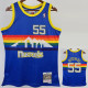 1991/92 Nuggets MUTOMBO #55 Blue Retro Top Quality Hot Pressing NBA Jersey