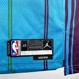 23/24 HORNETS BALL #1 Blue Top Quality Hot Pressing NBA Jersey (Retro Logo)