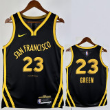 23/24 WARRIORS GREEN #23 Black City Edition Top Quality Hot Pressing NBA Jersey (V领)