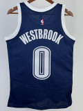 2015/16 OKC WESTBROOK #0 Royal Blue Retro Top Quality Hot Pressing NBA Jersey