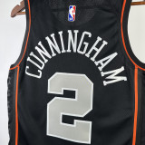 23/24 Pistons CUNNINGHAM #2 Black City Edition Top Quality Hot Pressing NBA Jersey
