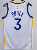 22/23 WARRIORS POOLE #3 White Top Quality Hot Pressing NBA Jersey (V领)