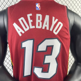 22/23 HEAT ADEBAYO #13 Red Top Quality Hot Pressing NBA Jersey (Trapeze Edition) 飞人版