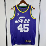 23/24 JAZZ MITCHELL #45 purple Top Quality Top Quality Hot Pressing NBA Jersey (Retro Logo)