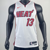 22/23 HEAT ADEBAYO #13 White Top Quality Hot Pressing NBA Jersey (V领）