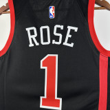 23/24 BULLS ROSE #1 Black City Edition Top Quality Hot Pressing NBA Jersey