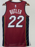 22/23 HEAT BUTLER #22 Red Top Quality Hot Pressing NBA Jersey (Trapeze Edition) 飞人版