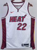 22/23 HEAT BUTLER #22 White Top Quality Hot Pressing NBA Jersey (V领）