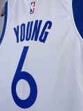 22/23 WARRIORS YOUNG #6 White Top Quality Hot Pressing NBA Jersey (V领)