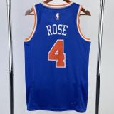 22/23 KNICKS ROSE #4 Blue Top Quality Hot Pressing NBA Jersey