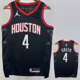 23/24 Rockets GREEN #4 Black Top Quality Hot Pressing NBA Jersey (Trapeze Edition)飞人版