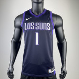 2017/18 SUNS BOOKER #1 Royal Blue City Edition Top Quality Hot Pressing NBA Jersey