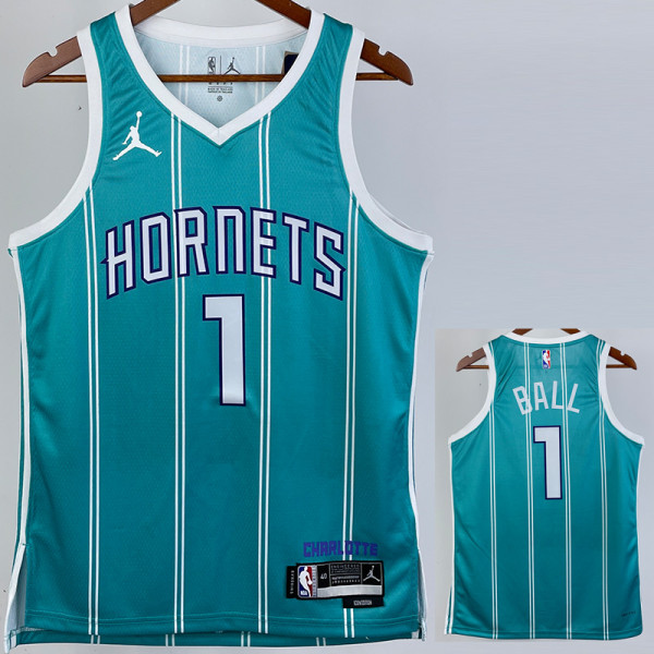 22/23 HORNETS BALL #1 Green Away Top Quality Hot Pressing NBA Jersey