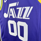 23/24 JAZZ CLARKSON #00 purple Top Quality Top Quality Hot Pressing NBA Jersey (Retro Logo)
