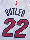 22/23 HEAT BUTLER #22 White Top Quality Hot Pressing NBA Jersey (V领）