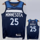 22/23 Timberwolves ROSE #25 Blue Top Quality Hot Pressing NBA Jersey
