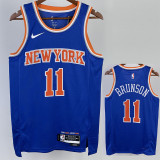22/23 KNICKS BRUNSION #11 Blue Top Quality Hot Pressing NBA Jersey