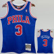 1996/97 76ERS IVERSON #3 Blue Retro Top Quality Hot Pressing NBA Jersey(圆领）