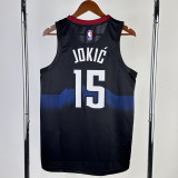 23/24 Nuggets JOKIC #15 Black City Edition Top Quality Hot Pressing NBA Jersey