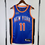 23/24 KNICKS BRUNSON #11 Blue City Edition Top Quality Hot Pressing NBA Jersey