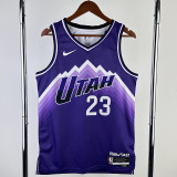 23/24 JAZZ MARKKANEN #23 Purple City Edition Top Quality Hot Pressing NBA Jersey
