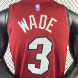 22/23 HEAT WADE #3 Red Top Quality Hot Pressing NBA Jersey (Trapeze Edition) 飞人版
