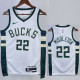 22/23 BUCKS MIOOLETON #22 Home White Top Quality Hot Pressing NBA Jersey(V领)