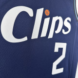 23/24 CLIPPERS LEONARD #2 Dark blue City Edition Top Quality Hot Pressing NBA Jersey