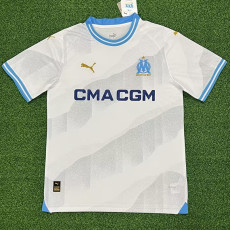 23/24 Marseille Home 1:1 Fans Soccer Jersey (Print all Sponsor)
